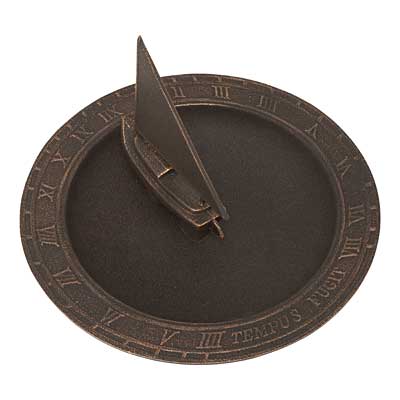 Whitehall Aluminum Sailboat Sundial Bird Bath, Rubbed Bronze